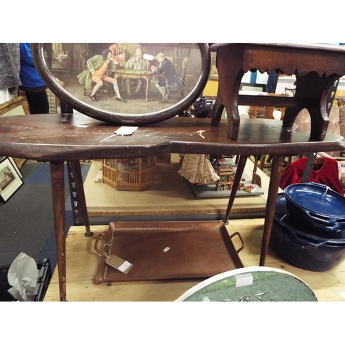 484 - A mid-century tree bark coffee table