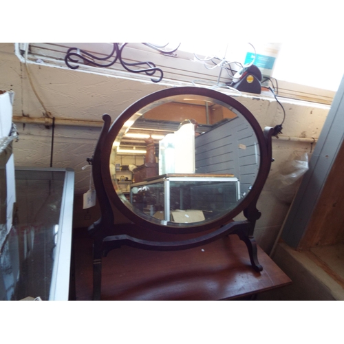 636 - An Edwardian mahogany swing dressing mirror