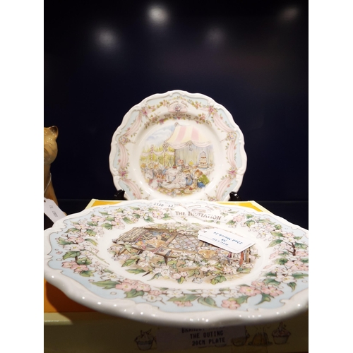 58 - Two Royal Doulton Jill Barklem's Bramley Hedge plates 'The Invitation' and 'The Wedding'