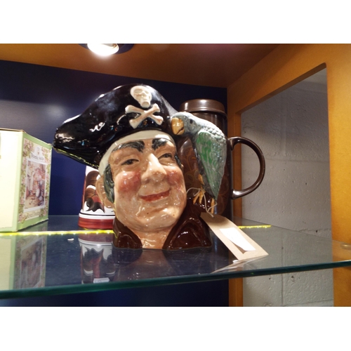 92 - A Royal Doulton 'Marbella' coffee pot together with a Denby tankard and a Royal Doulton 'Long John S... 