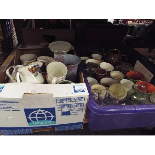 338 - A mixed selection of china in two boxes