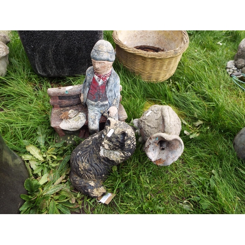 375 - Three garden ornaments