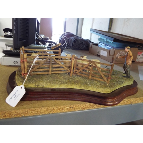 419 - A Border Fine Arts sculpture “Anxious Moments” signed to rear Ayers