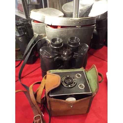 154 - A vintage 'Brownie' Junior Super Six-20 camera and a pair of Regency 10 x 50 binoculars