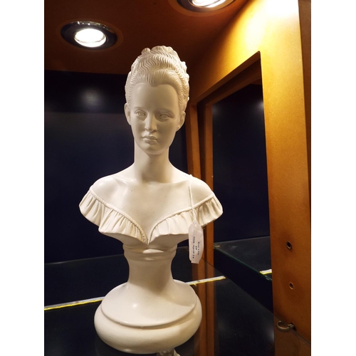 19 - A pottery bust depicting Josephine de Beauharnais