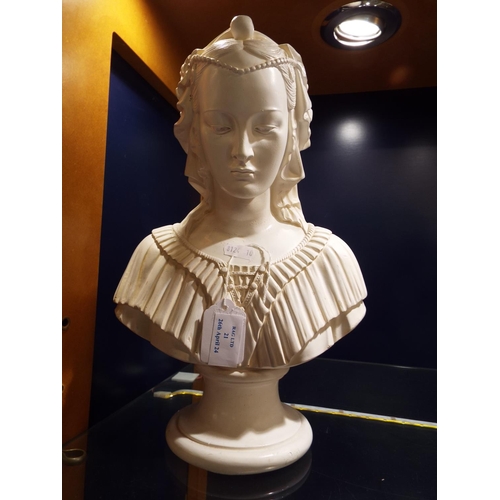 21 - A pottery bust depicting Angelica Maria