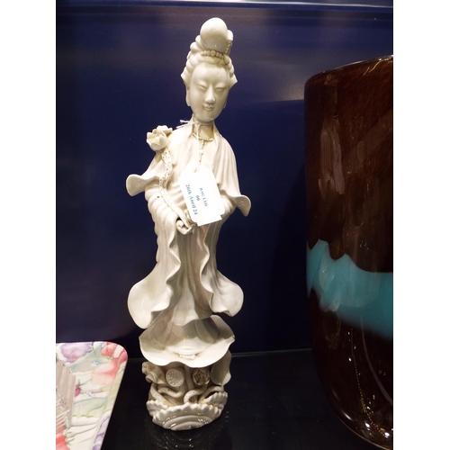 66 - A Chinese Blanc de chine figure of Guanyin