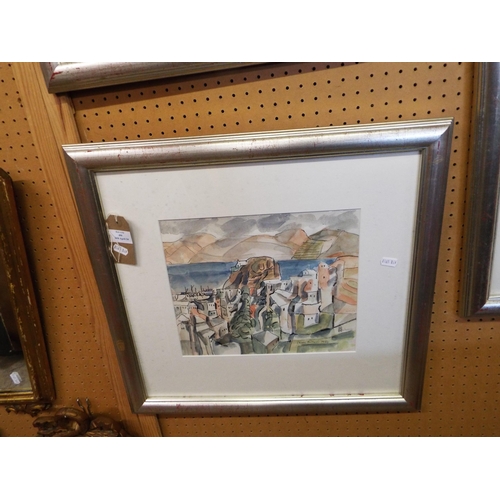 499 - A Robert Nicholson abstract watercolour 'Skal Patmos' signed lower right dated 1988