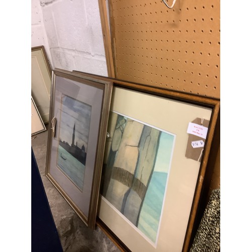 478 - A mounted framed and glazed oil pastel 'Chimney Corner' by Roy Mewha and a mounted framed and glazed... 