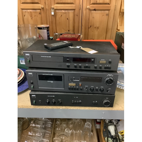 504 - A Nad compact disc 5325, cassette deck 6340 and a stereo amplifier