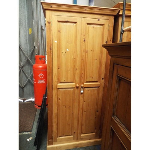 530 - A pine single wardrobe