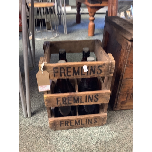 655 - An original Fremlins crate with bottles