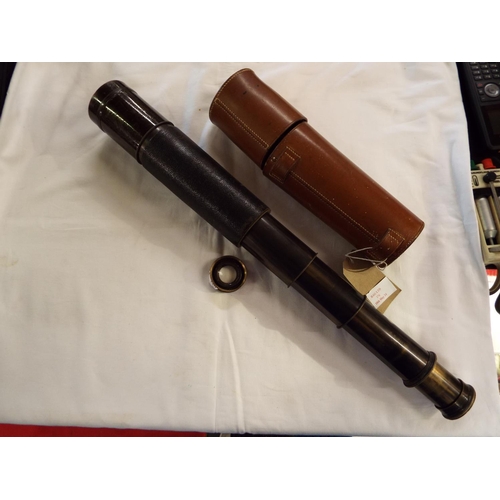 176 - A Nagretti & Zambra five sleeve telescope and spare lens