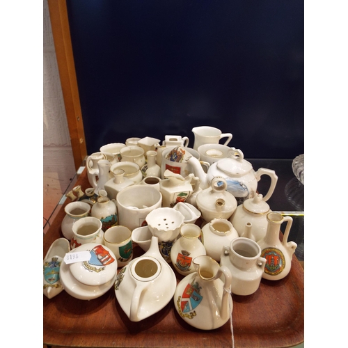 67 - A large selection of Goss and Arcadian crested-ware