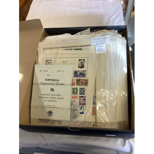 95 - A box containing a selection of stamps, First Day Covers etc