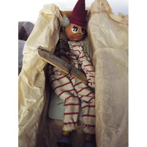 446 - Two boxed infant control Pelham Puppets