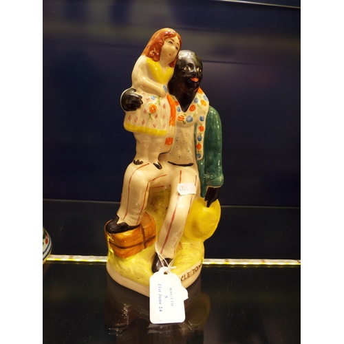 8 - A Staffordshire flat-back figurine 'Uncle Tom and Little Eva'