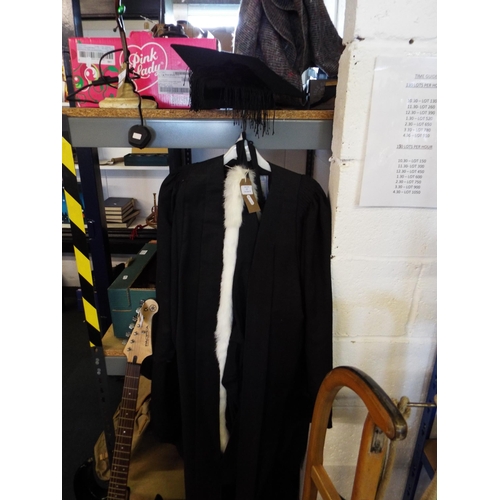 432 - A Grey & Son (Robemakers) Ltd of Durham graduation gown and cap