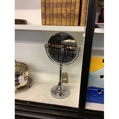 461 - A metal framed shaving/ make up mirror