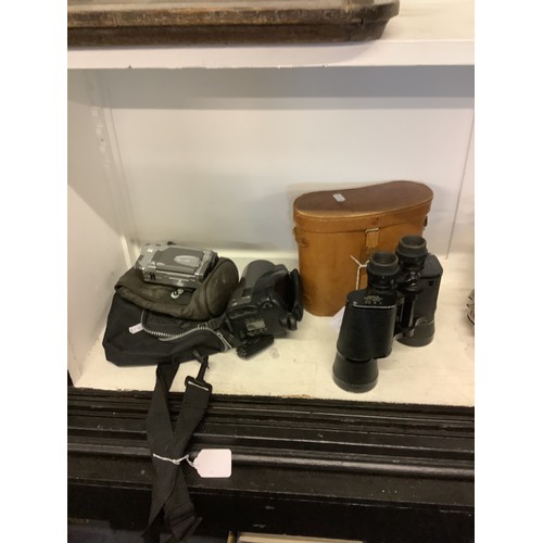 463 - A Canon Epoca Caption camera a HDL Digicam DV1303 and a pair of Zenith 7 x 50 binoculars