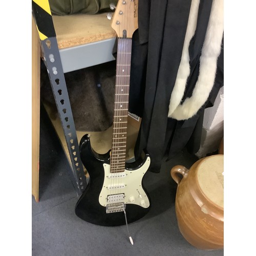 343 - A black and white Pacifica Yamaha electric guitar