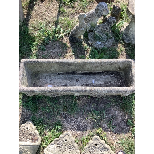 284 - A concrete garden trough