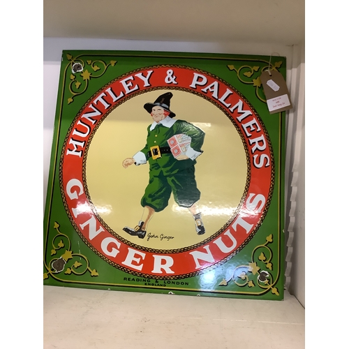 448 - A Huntley & Palmer ginger nuts enamel sign