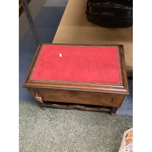 524 - A vintage stool with inner compartments