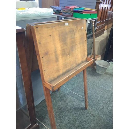 555 - A vintage double sided wooden easel