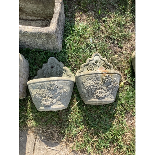 281 - Two concrete wall pockets