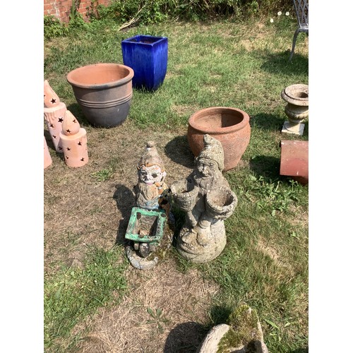 292 - A gnome with wheelbarrow garden ornament