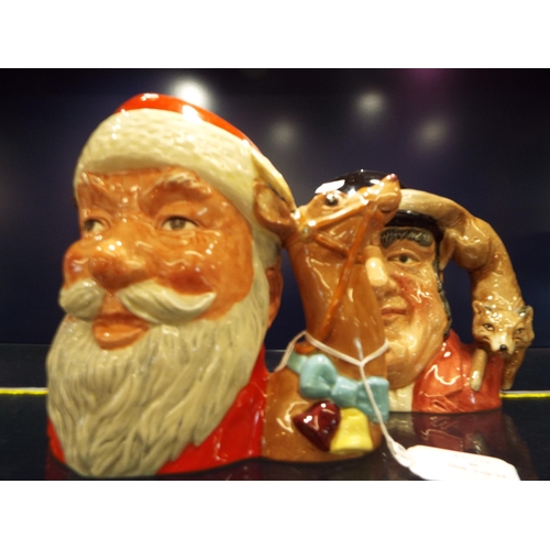 46 - Two Royal Doulton character jugs 'Santa Claus' D6675 and 'Gone Away' D6531