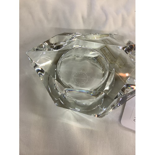 6 - A Saint Louis of France signed crystal glass candle holder