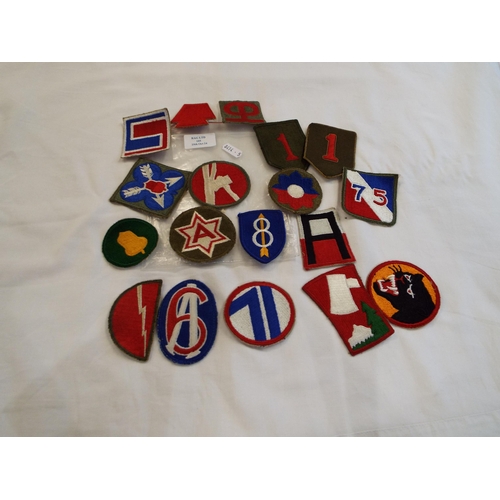 105 - A selection of U.S.A cloth insignia