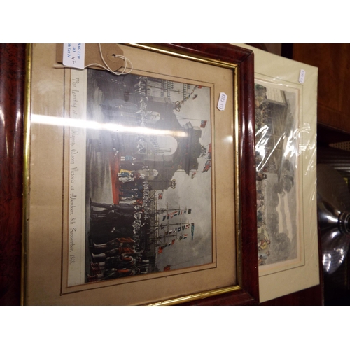 363 - A framed engraving Queen Victoria at Aberdeen and Mr Gladstone