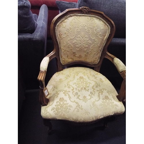 374 - A French style salon elbow chair