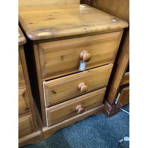 439 - A pine chest of three drawers