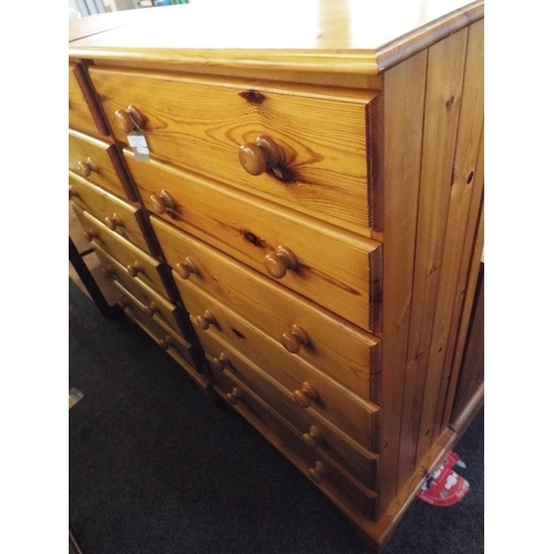 441 - A honey pine six drawer chest