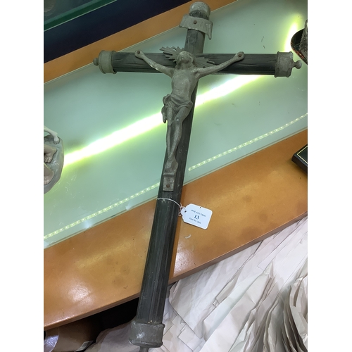 13 - A vintage ebonised Crucifix