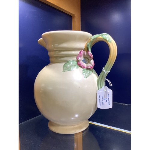 17 - A Clarice Cliff Newport 'My Garden' water pitcher