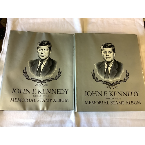 69 - Two John F Kennedy World Wide Memorial Stamp albums all mint