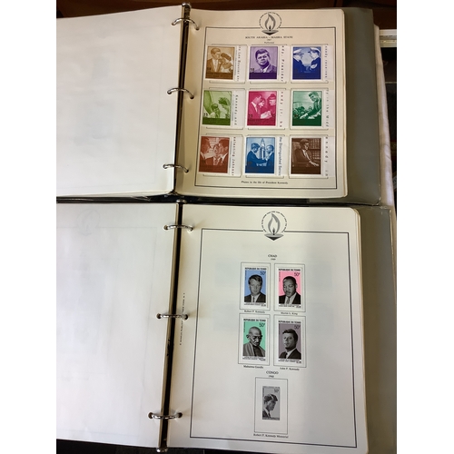 69 - Two John F Kennedy World Wide Memorial Stamp albums all mint