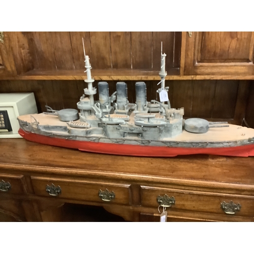 639 - A handmade scratch built Russian battleship 'Potemkin', well detailed