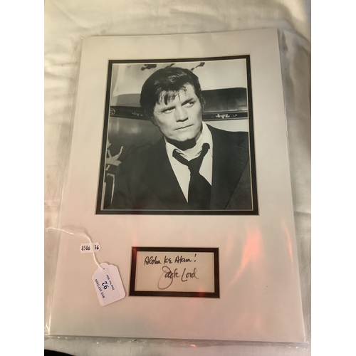 92 - An autographed photo of Jack Lord and two other photo's