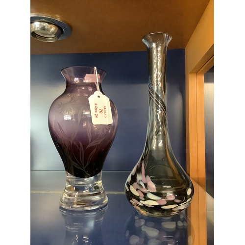 70 - Two Caithness art glass vases