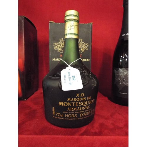 252 - A boxed 70cl bottle of Marquis De Montesquiou Armagnac