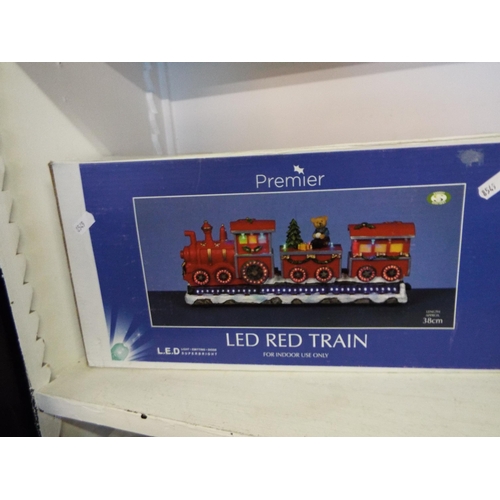 406 - A boxed Premier 38cm LED Red Train