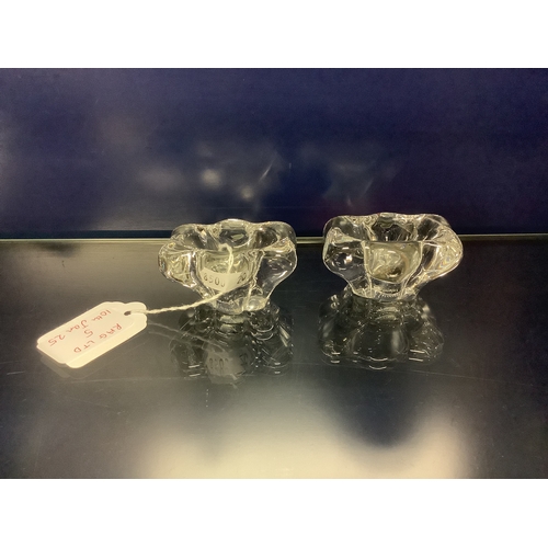 5 - A pair of glass salts signed Daum