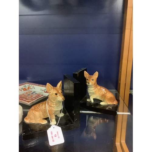 19 - A pair of Corgi bookends