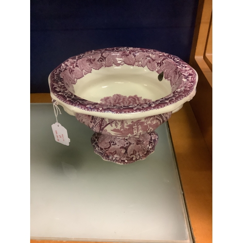 21 - A vintage Mason's Ironstone Vista Peaking pink salad serving bowl